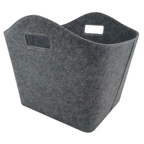 Kleining Kaminholztasche, grau, eckig