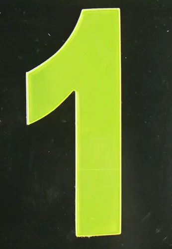 Conacord Reflektierende Klebezahl 1 gelb 80 mm 1