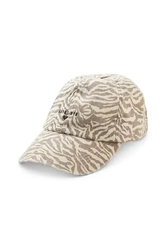 Street One Damen Cap aus Baumwolle mit Zebra-Print - Stylische Baseball Cap im Washed-Look mit modischem Zebra-Print. Individuell verstellbar für optimalen Tragekomfort. Ideal für den Freizeitlook.