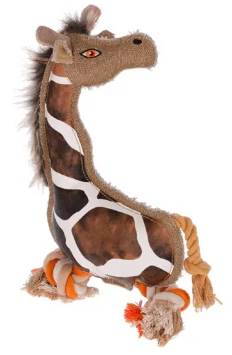 Kerbl Hundespielzeug Giraffe GINA 29 cm Kuscheltier mit Baumwollseil KE 80818