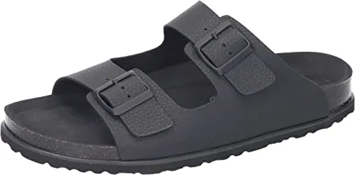 Dr. Brinkmann Herren Mules Hausschuh Schwarz, Größe 43 EU - Clogs & Pantoletten für Herren mit gepolstertem Naturform-Fußbett für optimalen Tragekomfort und Unterstützung.