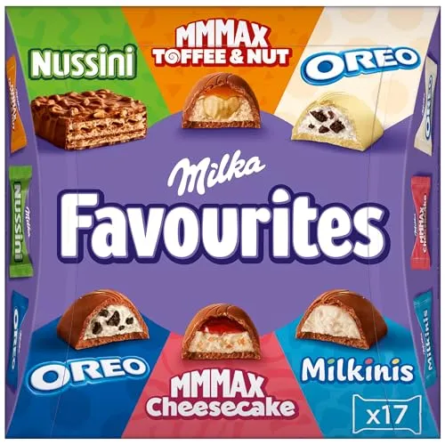 Milka Favourites – Pralinen-Mix mit 6 Sorten, einzeln verpackt – 1 x 158g