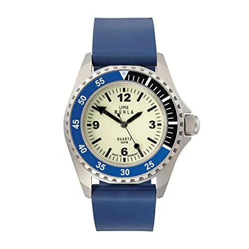 UMR RUHLA Kampfschwimmeruhr 13-02 - Limitierte Taucheruhr für Herren - Armbanduhren für Herren, wasserdicht bis 20 bar und in limitierter Auflage - perfekt für Kampfschwimmer und Taucher, die einen robusten und stilvollen Zeitmesser suchen.