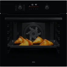 NBA5P40AK Backofen 60cm Schwarz Pyrolyse SteamBake 9Heizarten 45Automatikprogramme