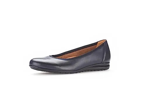 Gabor Damen 02.020.56 Ballerinas - Komfortable Hausschuhe in Nachtblau, 39 EU - Hausschuhe mit COMFORT-Mehrweite für optimalen Tragekomfort und elegante Passform.