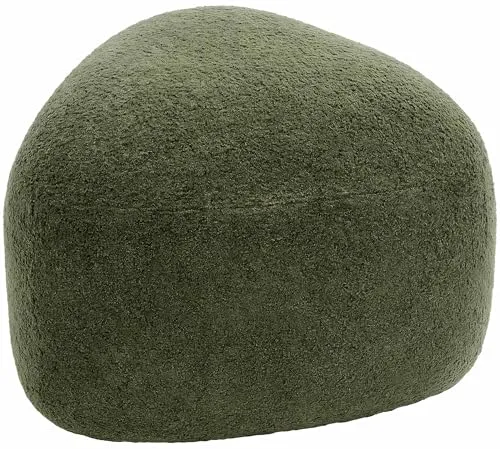 CLP Sitzhocker oval Alfrisa – Dunkelgrüner Polsterhocker mit Teddystoff - Der oval geformte Sitzhocker Alfrisa bietet dank seines flauschigen Teddystoffbezugs ein außergewöhnliches Sitzgefühl. Ideal für Wohnzimmer und Schlafzimmer, vereint er elegantes Design mit robustem Holzgestell für täglichen Komfort.