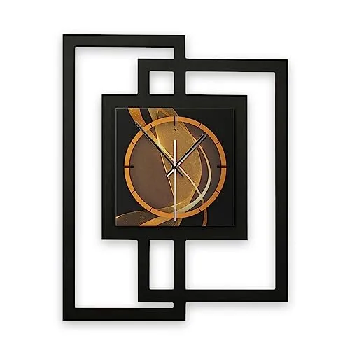 Kreative Feder Designer-Wanduhr im modernen Metallic-Look von Kreative Feder