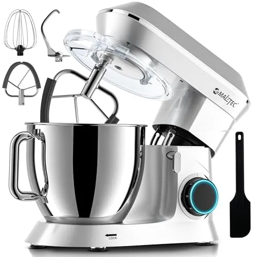 MalTec Planet Küchenmaschine | MaltecChef 2200W mit 6 Geschwindigkeiten - Universalküchenmaschine mit 2200W Leistung, ideal zum Kneten, Rühren und Mixen – der perfekte Helfer für jede Küche!