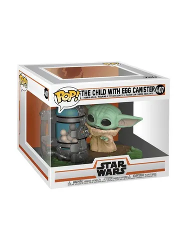 STAR WARS The Mandalorian - The Child + Egg Canister - Funko Pop! (Baby Yoda) - Aufsteller & Figuren: Sammlerstück mit detailgetreuem Design, perfekt für Fans und Liebhaber der Star Wars Saga.