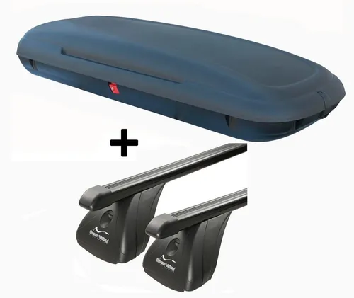 Dachbox VDPCA480L + Stahl Dachträger VDP für VW Transporter 3-5 Türer