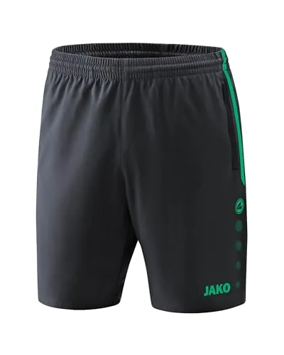 JAKO Kinder Shorts Competition 2.0, Anthrazit/Türkis, 164