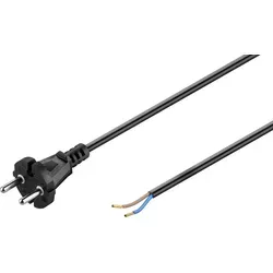 NKBK H05VV 10M - 10 m Netzkabel mit Konturenstecker, ideal für Staubsauger mit Kabelaufwicklung, schwarz