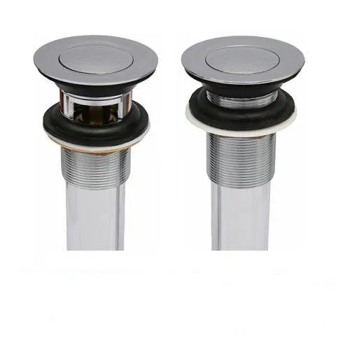 Waschbecken Abfluss Ablauf Ventil PopUp Ablaufgarnitur ohne und mit Überlauf (Mit Überlauf)