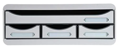 Exacompta 319740D Toolbox Office - Bürobedarf: Ablageboxen mit 4 Schubladen, ideal für kleine Utensilien und platzsparend im Querformat. Robust und stapelbar, perfekt für mehr Ordnung am Arbeitsplatz.