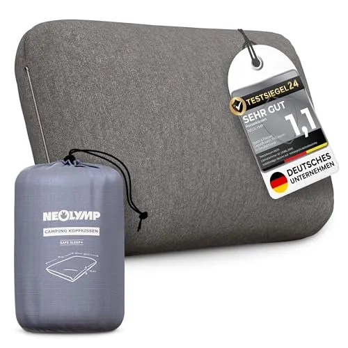 NEOLYMP Reisekissen Memory Foam 50x30x10 cm - Ergonomisches Kissen für Reisen mit Tragetasche - Erlebe optimalen Schlafkomfort mit dem kompakten Reisekissen aus Memory Foam. Es passt sich deinem Kopf an, bietet hervorragende Nackenunterstützung und ist ideal für unterwegs. Atmungsaktiv und waschbar – perfekt für jedes Abenteuer.