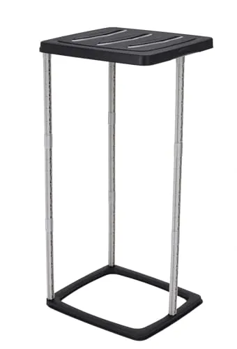 mucHome Müllsackständer mit Deckel - für 60 Liter Säcke - Mülleimer Müllsackhalter Müllbeutelhalter - ideal für Gelbe Säcke - optimal für Heim/Werkstatt/Garten & Camping