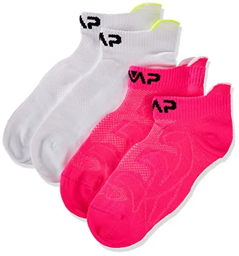CMP Kinder Socken Füßlinge, Bianco-Pink Fluo, 31/33, 3I96874
