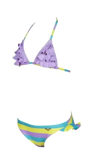 Arena Mädchen Badeanzug Schwimmanzug SWEETIE TRIANGLE - Lila MULTI, 10-11 Jahre - Kategorie: Kinder, farbenfroher Badeanzug aus 80% Polyamid und 20% Elasthan, ideal für den Sommer und Schwimmunterricht.