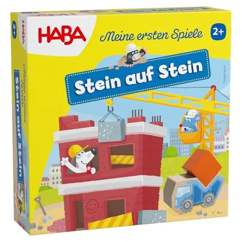 Meine ersten Spiele - Stein auf Stein - Gesellschaftsspiel für kreative Bauabenteuer, fördert Teamarbeit und motorische Fähigkeiten der Kinder.