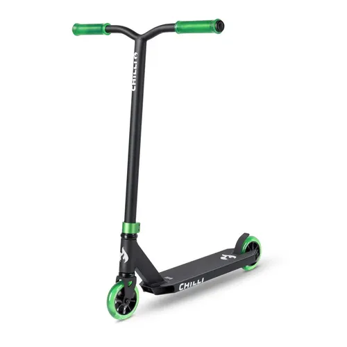 Chilli Pro Scooter Base S | High-End Einsteiger Stunt Scooter für Kinder - Kickscooter mit robustem Design, ideal für Tricks und den Schulweg. Gesamthöhe von 79 cm und 110 mm PU Räder mit ABEC 9 Bearings für optimale Performance.