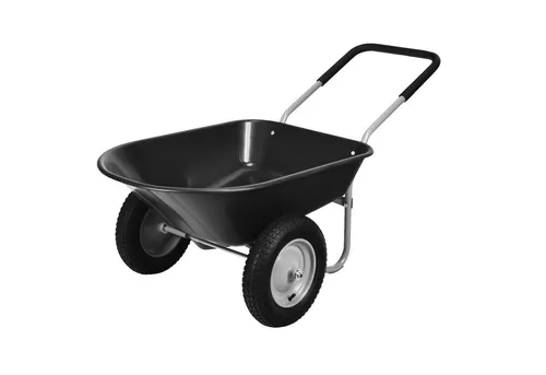 KOMFOTTEU Schubkarre, mit Metall Felge & PP Wanne & Softgrip-Griffe