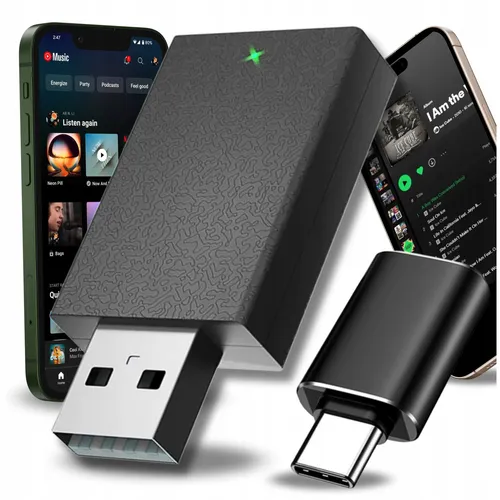 Drahtloses Carplay Android Auto Wifi Bluetooth Usb A/c-adapter Schwarz