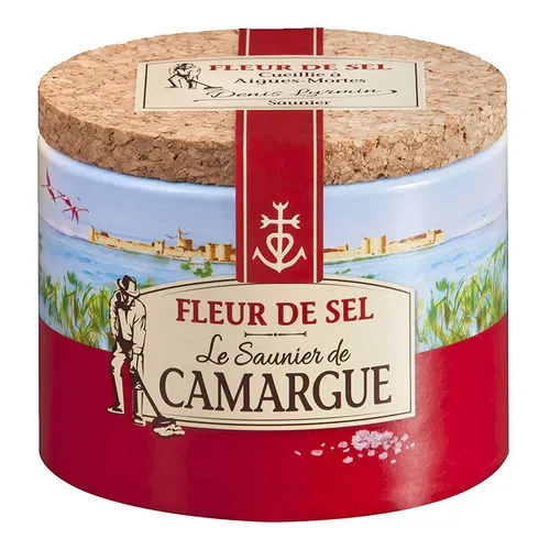 Le Saunier de Camargue Fleur de Sel - Hochwertiges Fleur de Sel aus der Camargue, handgeerntet und ideal zur Verfeinerung von Gerichten, um das natürliche Aroma zu intensivieren.