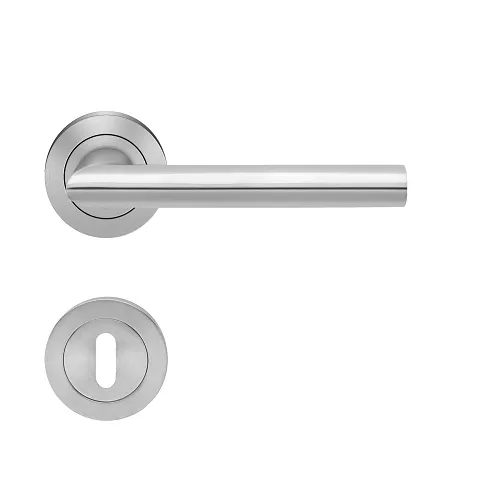 Karcher Türdrücker Drückergarnitur Verona ER37 BB - Edelstahl Türdrücker für Innentüren, mattes Finish sorgt für moderne Eleganz und Langlebigkeit.