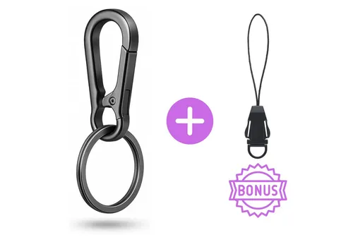 WEBBOMB Karabiner Schlüsselkarabiner robust 10 Schlüsselringe keychain Schlüsselanhänger
