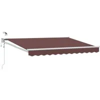vidaXL Elektrische Ausziehbare Markise Braun 2,5 x 2 m mit LED - Moderne elektrische Markise mit LED-Beleuchtung und Wettersensor. Ideal für Terrassen, schützt stilvoll vor Sonne und Regen. Robuste Aluminiumkonstruktion sorgt für Langlebigkeit und elegantes Design.