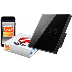 Tuya ZigBee 3.0 Touch-Lichtschalter Schwarz