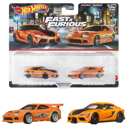 Hot Wheels HKF54 Premium 2-Pack Fast & Furious Toyota GR Supra/Toyota Supra NEU