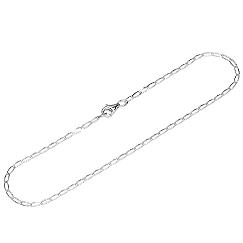 NKlaus Fusskette 925 Sterling Silber 26cm Panzerkette 2 fach diamantiert Damen Armkette 12551