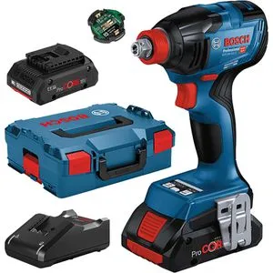Bosch Akku-Schlagschrauber GDX 18V-210 C - 210Nm, 18V 4Ah, inkl. 2 ProCore Akkus und Bluetooth-Modul, ideal für präzises Schrauben mit hoher Kontrolle