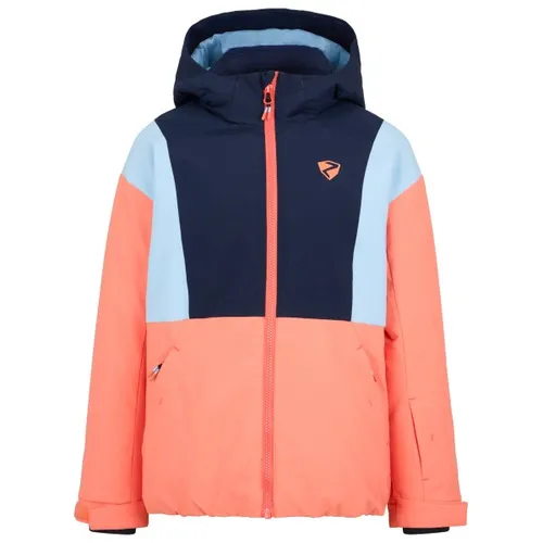 Ziener Abbe-z Jacket Junior Unisex - Vibrant Peach Tex (480) - Synthetische Kinder Isolationsjacken zum Skifahren, wasser- und atmungsaktiv mit 10.000 mm Wassersäule, umweltfreundlich aus recyceltem Material und PFAS-frei, ideal für kalte Tage auf der Piste.