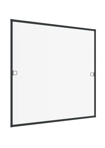 IS Plus FE Ultra Flat Fliegengitter 100x120cm - Fliegengitter für flächenversetzte Fenster, nur 4,3 mm Einbautiefe, individuell kürzbar, montagefertige Befestigungsfedern, UV- und wetterbeständig.