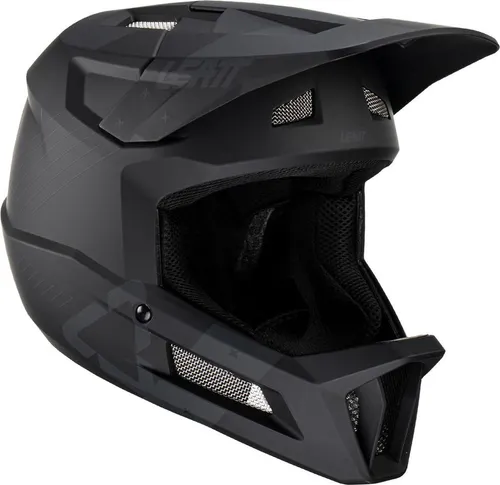 Leatt Downhill MTB-Helm 2.0 Gravity Stealth - Sicherheit und Stil vereint - Fahrradhelme für Erwachsene, robuster Downhill-Helm in Schwarz mit optimalem Schutz und modernem Design für maximalen Fahrspaß.