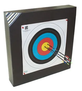 YATE Bogenschießen Zielscheibe Sandwich 60cm x 60cm x 14cm bis 45 lbs (Pfund) Bogensport Bogenschießscheibe Bogenzielscheibe mit 2 Scheibenauflagen 40cmx40cm