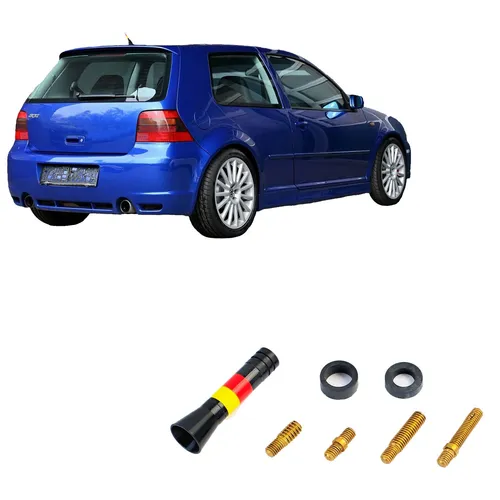 5cm Auto Kurzstabantenne Deutschland Flagge für VW Golf 3 4 5 Polo 6N2 9N Bora