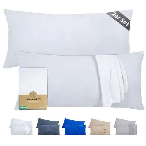 Terra Beds Kissenbezug 40 x 80 (Set mit 2) in weiß von Terra Beds