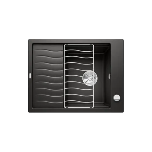 Blanco Elon 45 S Granitspüle mit Ablauffernbedienung in schwarz von BLANCO