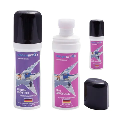 SKINSTAR Doppel-Pack fluoriertes Universal Skiwachs Wax flüssig Wachs flüssiges