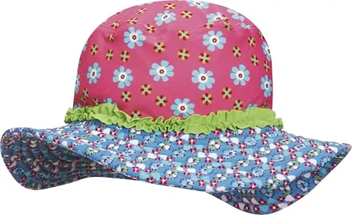 Playshoes Bademütze Kopfbedeckung Mädchen Blumen, 53 - Hüte, Mützen & Caps für Baby-Mädchen mit hohem UV-Schutz UPF 50+, ideal für ungetrübten Badespaß an heißen Sommertagen.