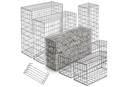 VENDOMNIA Gabionen Gartenzaun Set