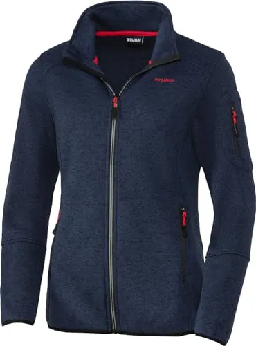STUBAI Damen Strickfleecejacke - Modische Übergangsjacke - Funktionsjacken mit flauschigem Fleece auf der Innenseite, ideal für kühle Tage und stilvoll kombinierbar.
