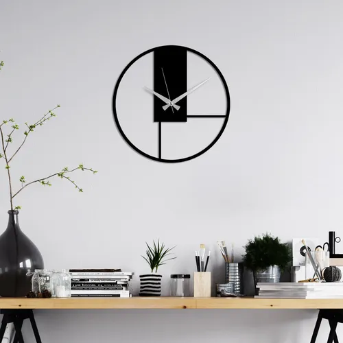 Metall Wanduhr Dekouhr Industrial Clock Schwarz - Stilvolle Wandgestaltung mit dieser robusten Metall Wanduhr in Schwarz. Ihr modernes Design passt perfekt zu jedem Raum und setzt elegante Akzente.