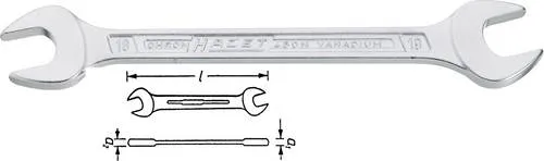 Hazet 450N-21X23 Doppel-Maulschlüssel Schlüsselweite (Metrisch) 21 - 23 mm
