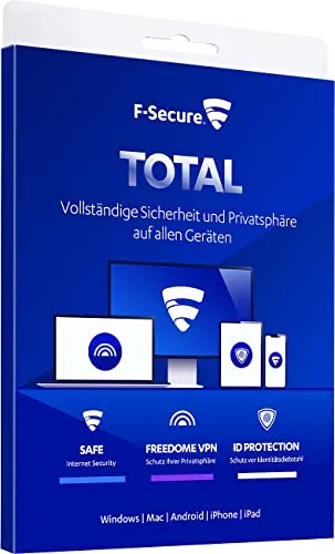 F-SECURE Total Security mit VPN für 3 Geräte – 1 Jahr + 6 Monate gratis
