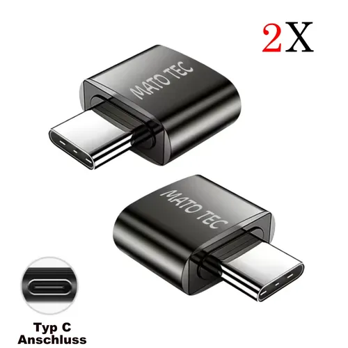 2X USB C auf USB A Adapter OTG USB-Stick Samsung Xiaomi MacBook Buchse Huawei