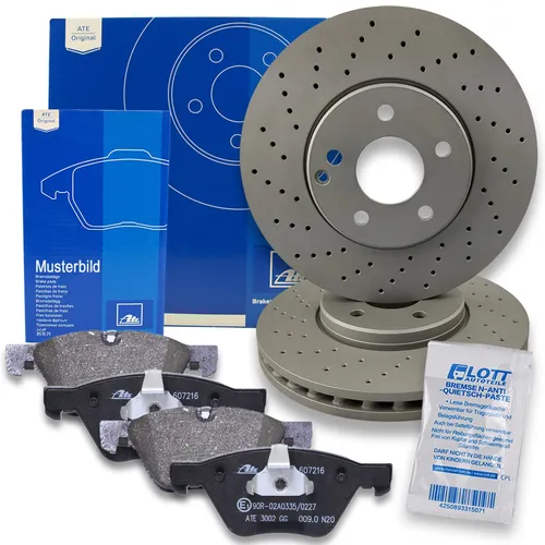 ATE Bremsscheiben Ø295mm gelocht + Beläge vorne passend für Mercedes GLA-Klasse